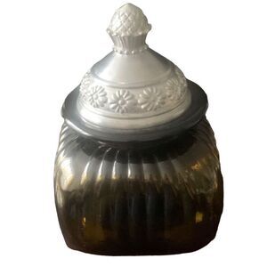 Vintage Artland Apothecary Amber Glass Jar Canister A Charming Addition Rare HTF